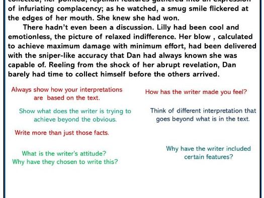 The writer's intention GCSE Revision