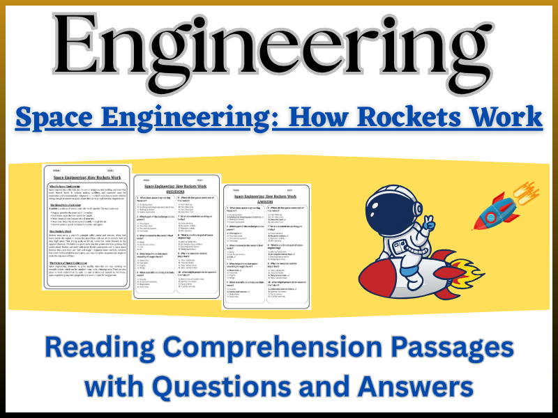 Space Engineering-How Rockets Work: Reading Comprehension – Fun, Interactive & Ready-to-Print