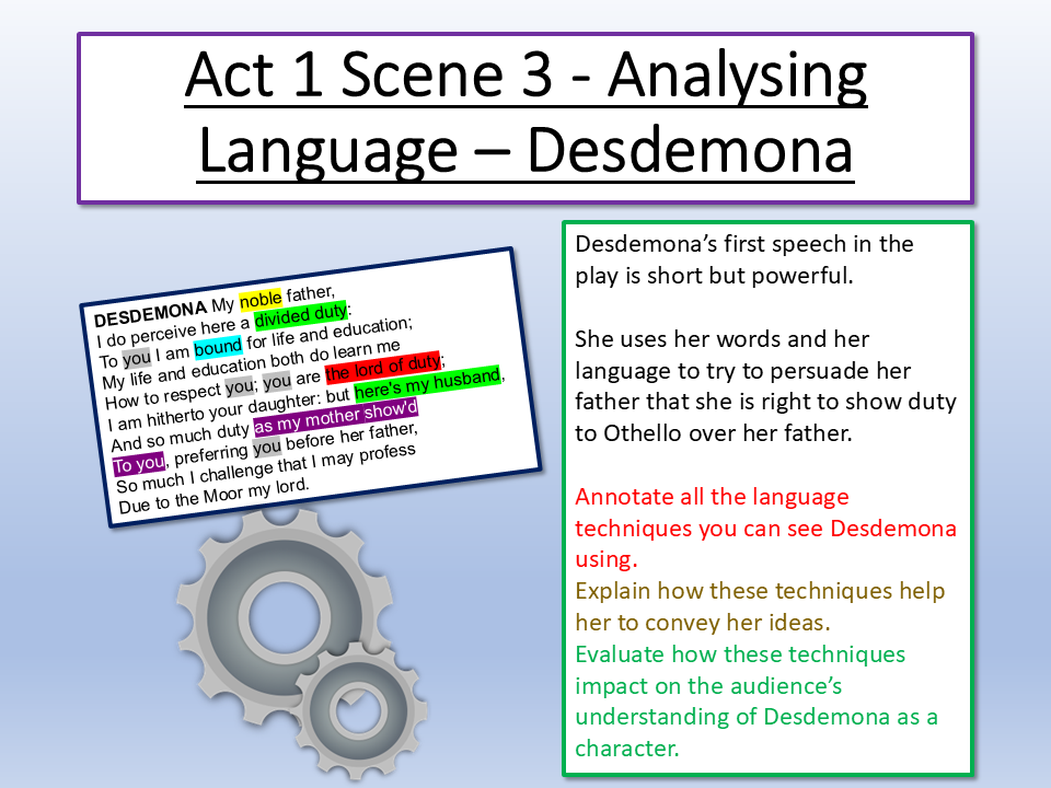 Othello A Level Act 1 Scene 3 Desdemona