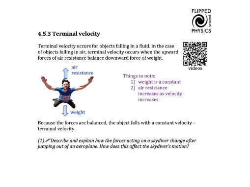 Terminal velocity