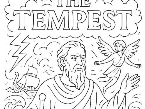 Shakespeare's The Tempest Mindful Colouring Sheet