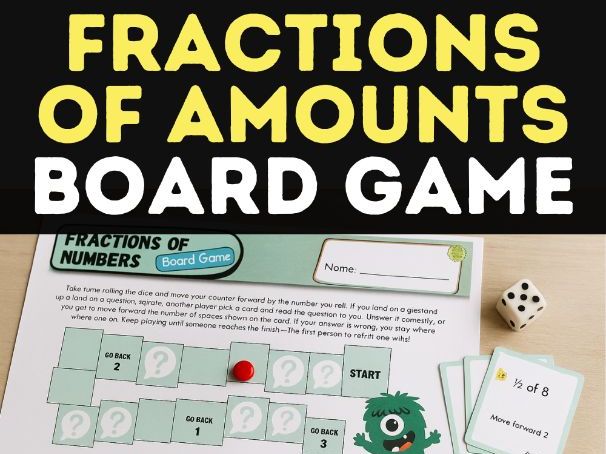 Fractions of Amounts Board Game | Differentiated KS2 Maths Activity