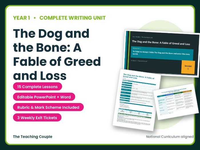 The Dog and the Bone: A Fable of Greed and Loss | Year 1 English Unit