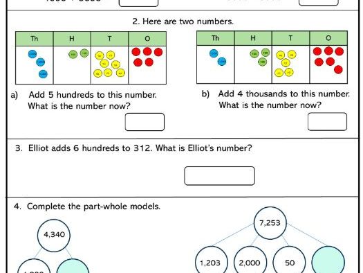 Year 4 Addition and Subtraction Easy
