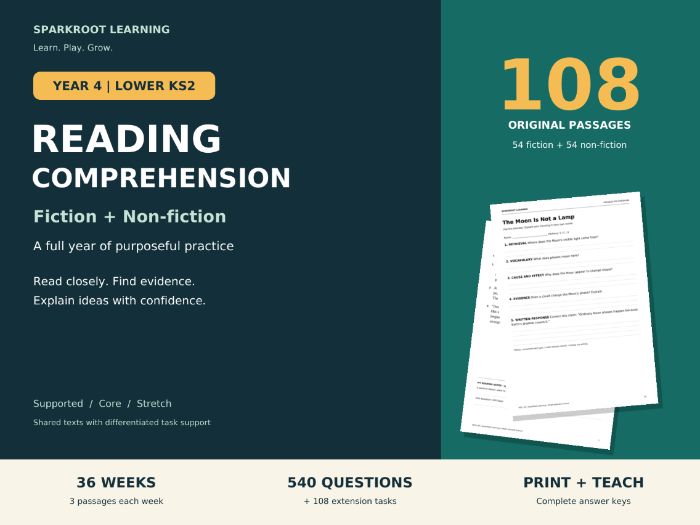 Year 4 Reading Comprehension | Fiction & Non-Fiction | Full Academic Year