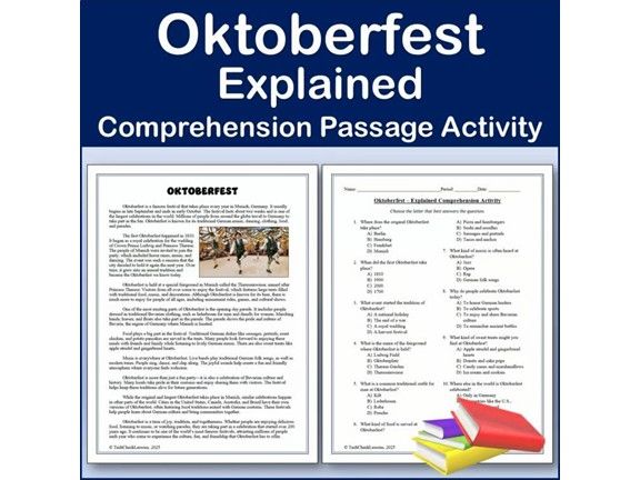 Oktoberfest | Reading Comprehension Passage & Activity | Editable