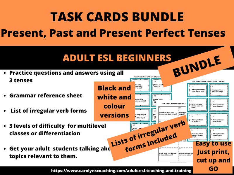 Speaking Practice - Questions- - for Adult ESL Students