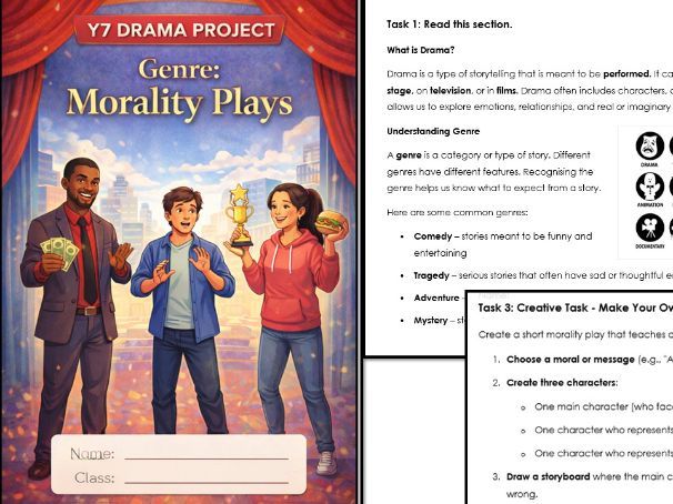 KS3 Drama Cover Lesson – Morality Plays | Genre Introduction | Reading + Creative Task