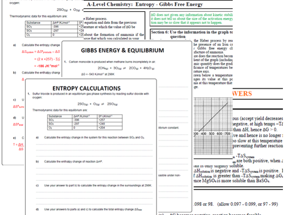 Gibbs Free energy calculations