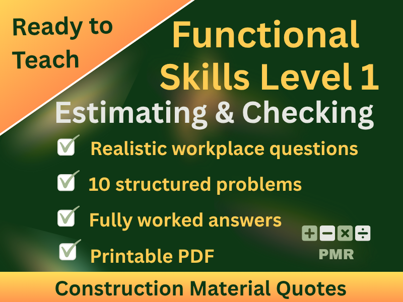 Functional Skills Estimating & Checking Answers L1 Worksheet