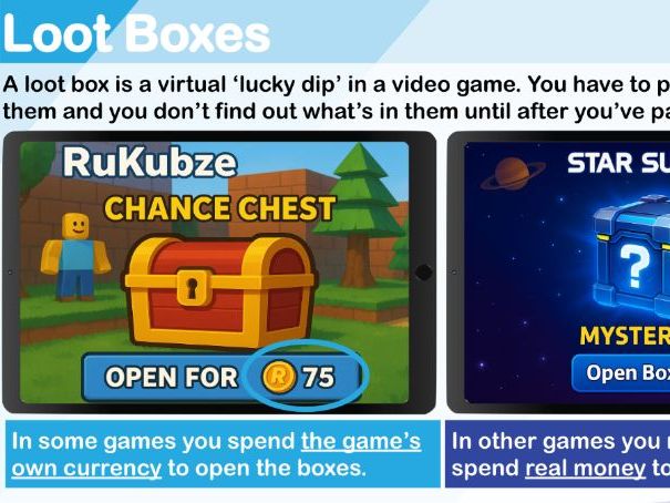 Loot boxes and gambling lesson (UKS2)