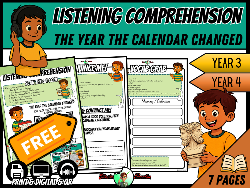 The Year The Calendar Changed | Listening Comprehension | Year 3/4