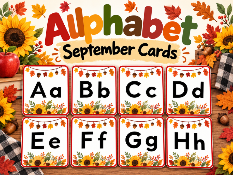September Alphabet Cards