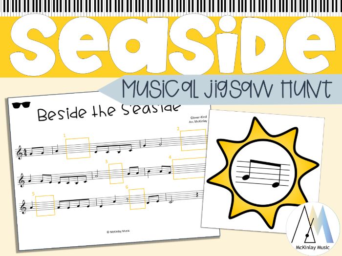 Summer Music Write the Room: Musical Scavenger Hunt Beside the Seaside