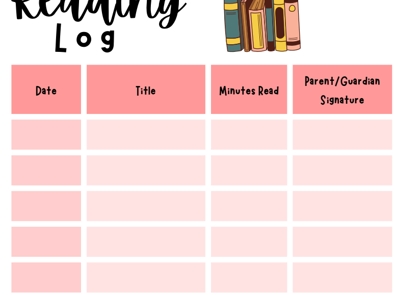 Reading Log Template