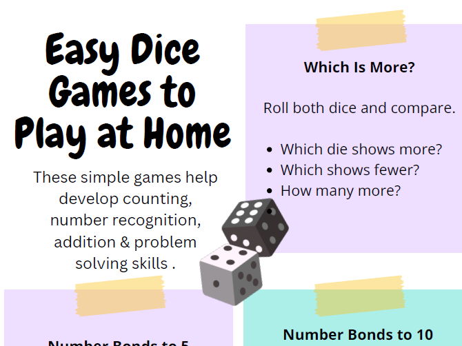 Easy Dice Games Handout - EY