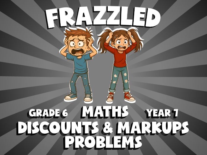 Discounts & Markups Problems FRAZZLED Maths Game | No-Prep Year 7 Review Activity