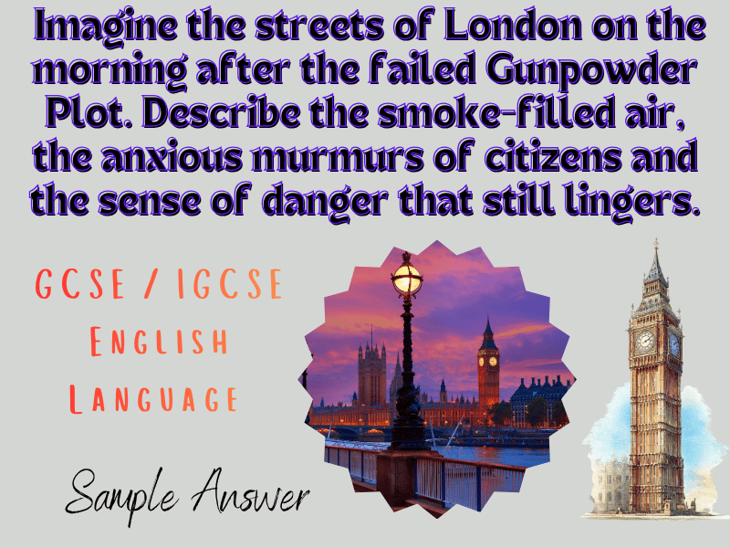 GCSE/IGCSE English Language: Descriptive Writing Sample ~  The Morning After the Gunpowder Plot