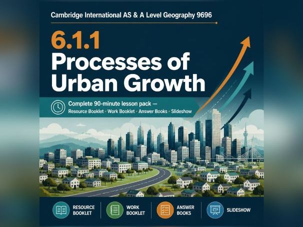 Cambridge International A Level Geography 9696 — 6.1.1 Processes of Urban Growth: Complete Lesson Pa