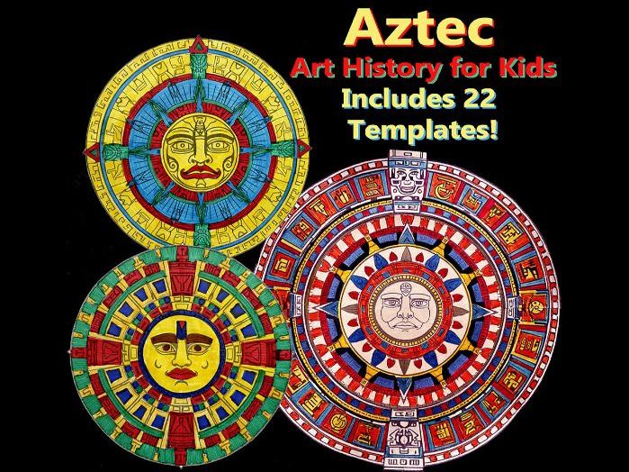 Aztec Art History Lesson for Kids, Ancient Aztec Art & Sun Stone Project