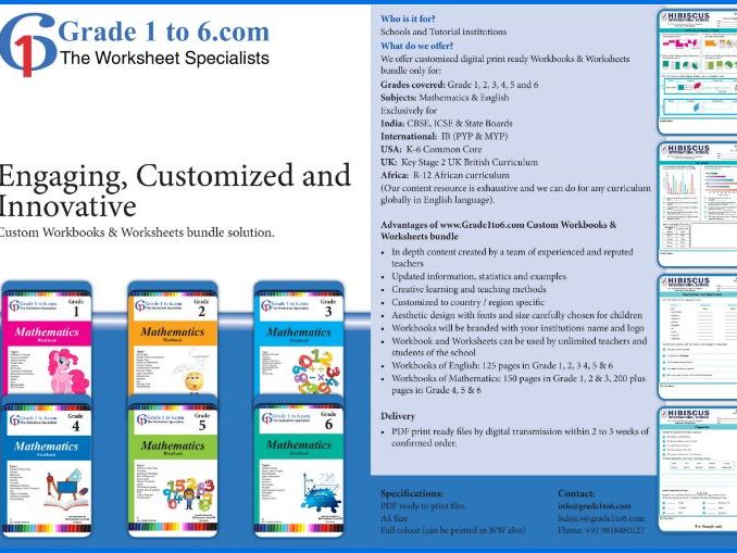 Grade 6 English Workbook/ Worksheets from BeeOne Books