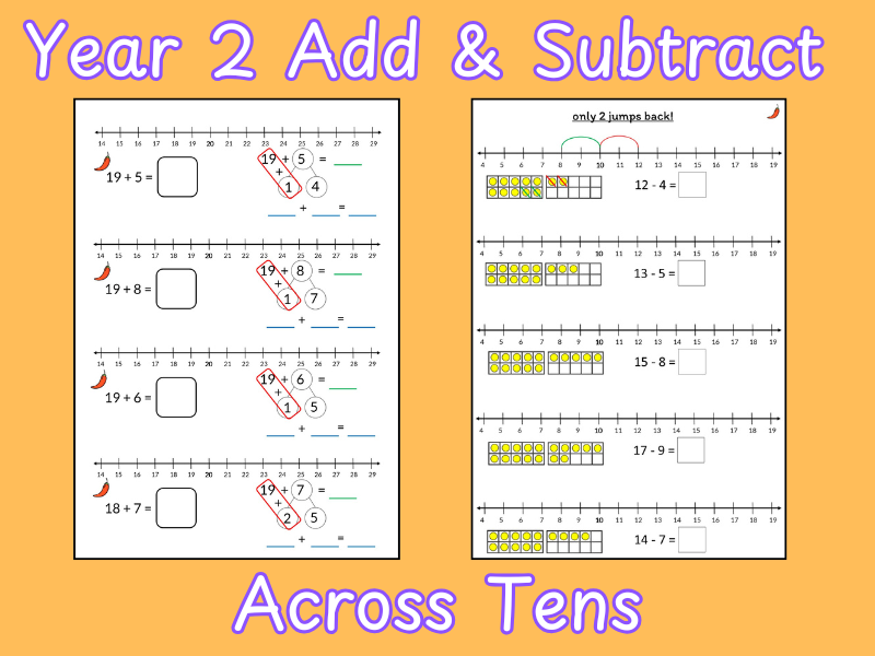 Year 2 Add and Subtract Across Ten
