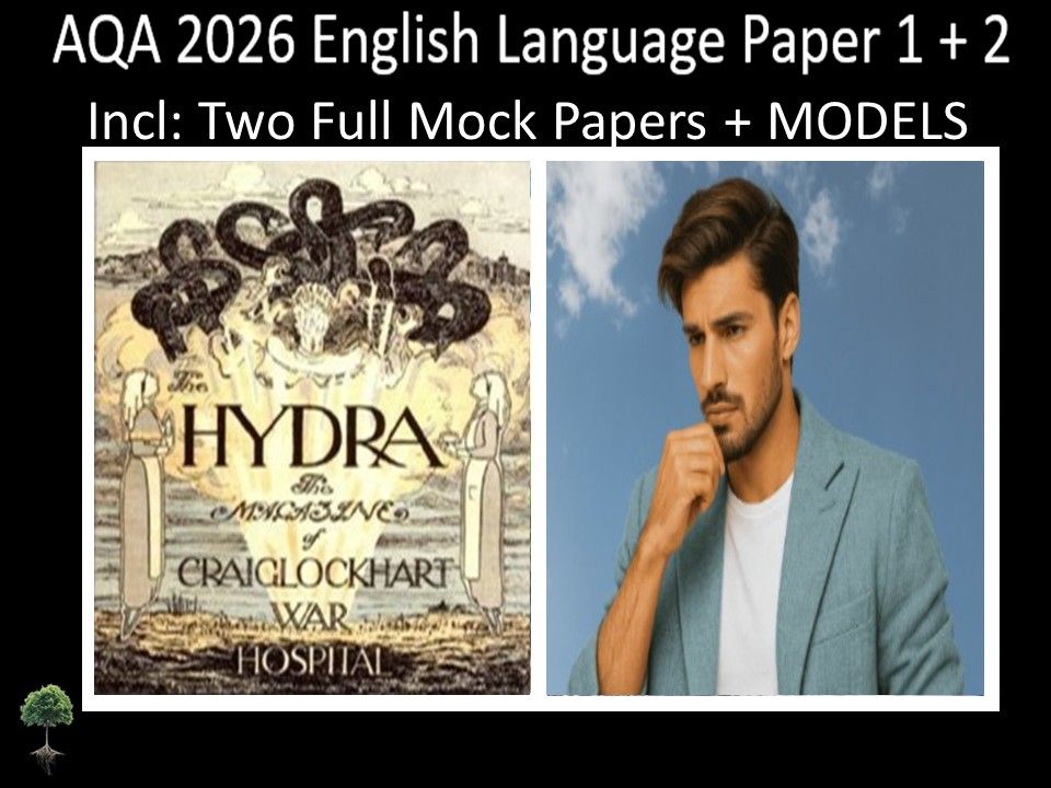 Two AQA 2026 English Language Paper 1 + 2 Mocks | MODELS