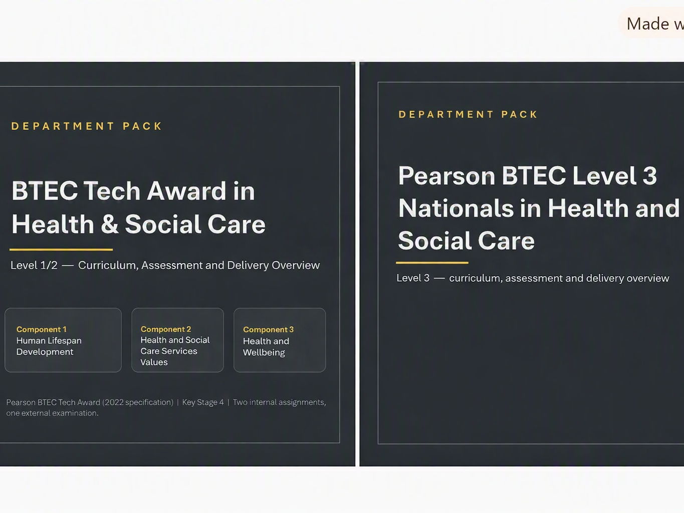 Level 1-3 Editable BTEC Health and Social Care Course Plan