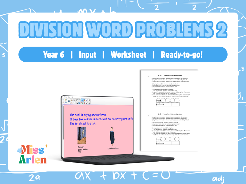 Year 6 Division Word Problems Lesson