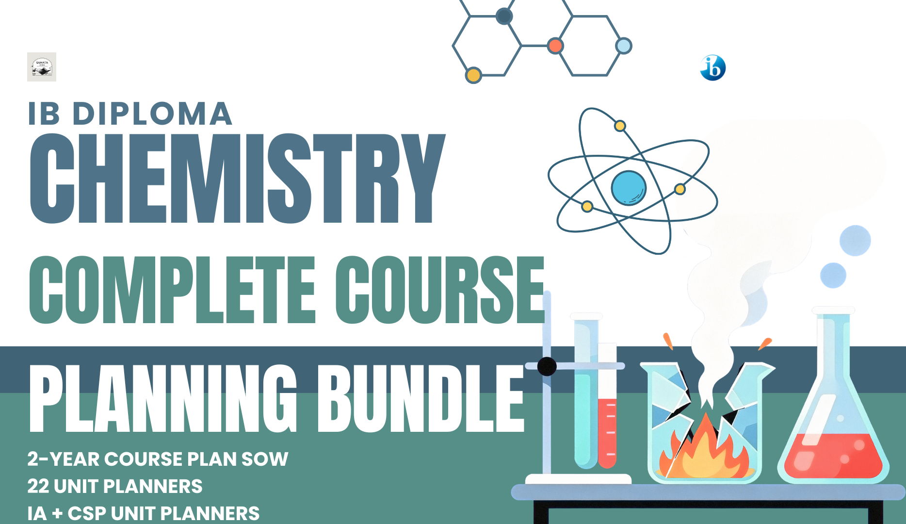 IB DP Chemistry – Complete Course Bundle: 2-Year Course Plan Master Scheme of Work (SOW), 22 Unit Planners, IA + CSP Planners