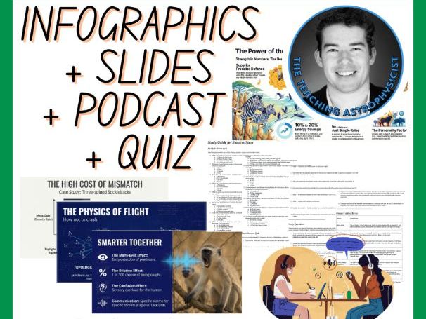 Individual vs Group Behavior | Infographics + Slides + Podcast + Quiz | Bio Set