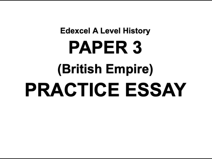 Edexcel A Level History Source Question Essay (Canada)