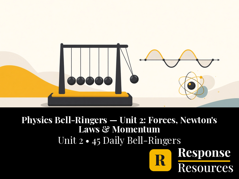 Physics Bell Ringers Unit 2 - 45 Daily Warm-Ups (Grades 9-12)
