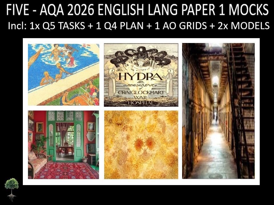 FIVE - AQA PAPER 1 | 2026 FULL MOCKS | Q5 TASKS | Q4 PLAN |AO GRIDS | MODELS