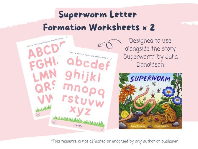 Superworm Fine Motor Letter Formations x 2