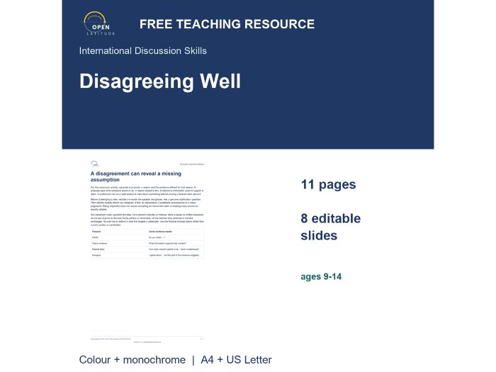 Disagreeing Well: Evidence and Respectful Discussion