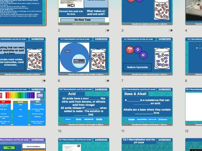 AQA GCSE Chemistry C5.7 – Neutralisation and the pH Scale | Editable Lesson, Worksheets & Answers +