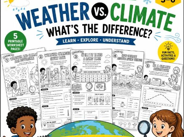 Climate Smart Kids | Weather vs. Climate | What's the Difference? | Grade 3-6