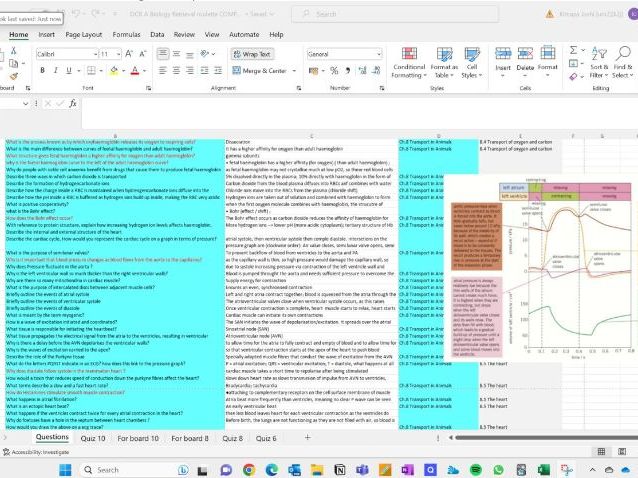 OCR A Level Biology active recall sheet - based on mark schemes and specification points