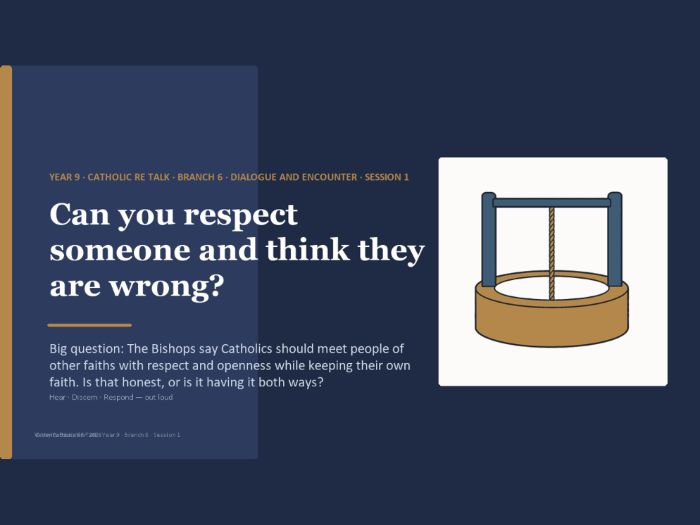 Y9 Catholic RE Talk: Dialogue and Encounter | 7 Discussions + Scaffolds + SEND