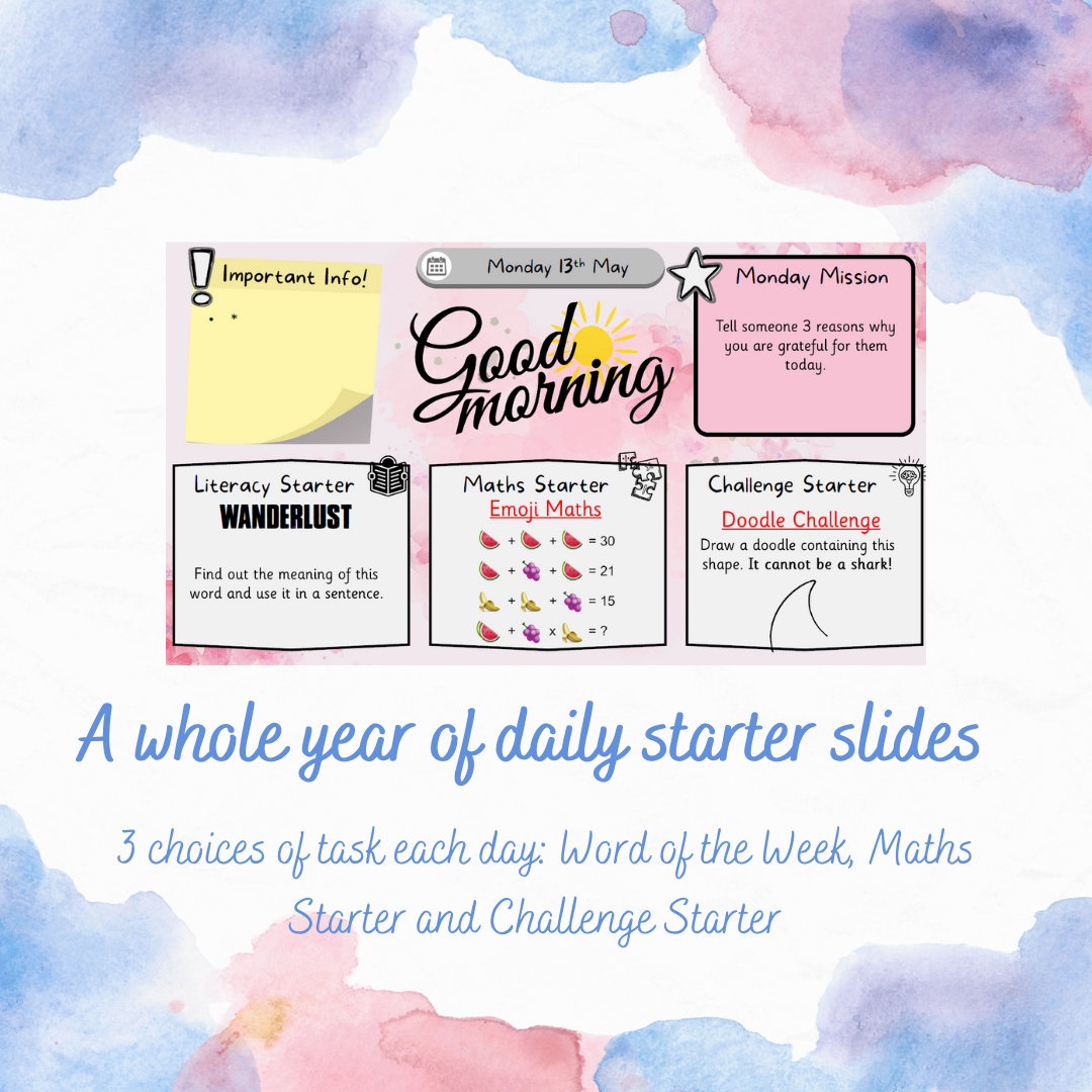 2023 2024 Morning Starter Slides Teaching Resources