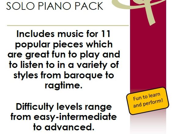 Solo Piano Pieces for Fun - various levels