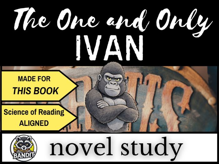 THE ONE AND ONLY IVAN - Novel Study with Comprehension Questions and Written Responses