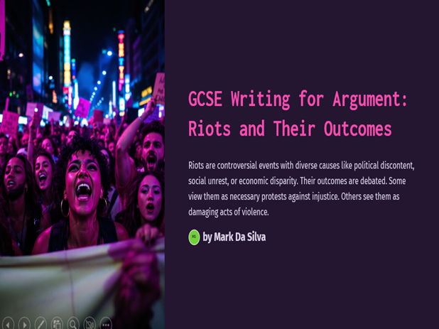 GCSE Writing for Argument: Riots and Their Outcomes