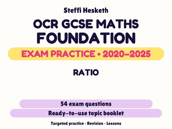 OCR GCSE Maths Foundation: Ratio Exam Questions | 2020-2025