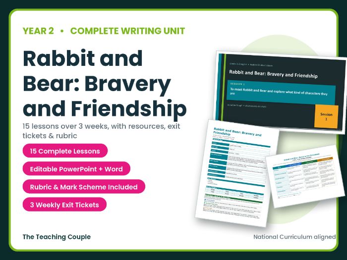 Rabbit and Bear: Bravery and Friendship | Year 2 English Unit