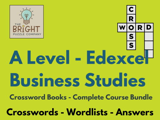 A Level - Business Studies - Edexcel  - Crossword Puzzles Bundle