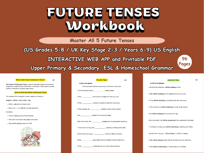 Future Tenses Workbook: Gr 5-8 / KS 2-3