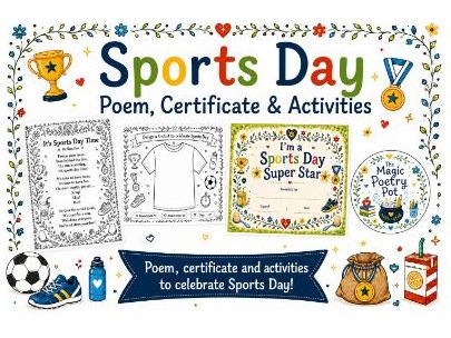 Sports Day Poem, Certificate & Activities