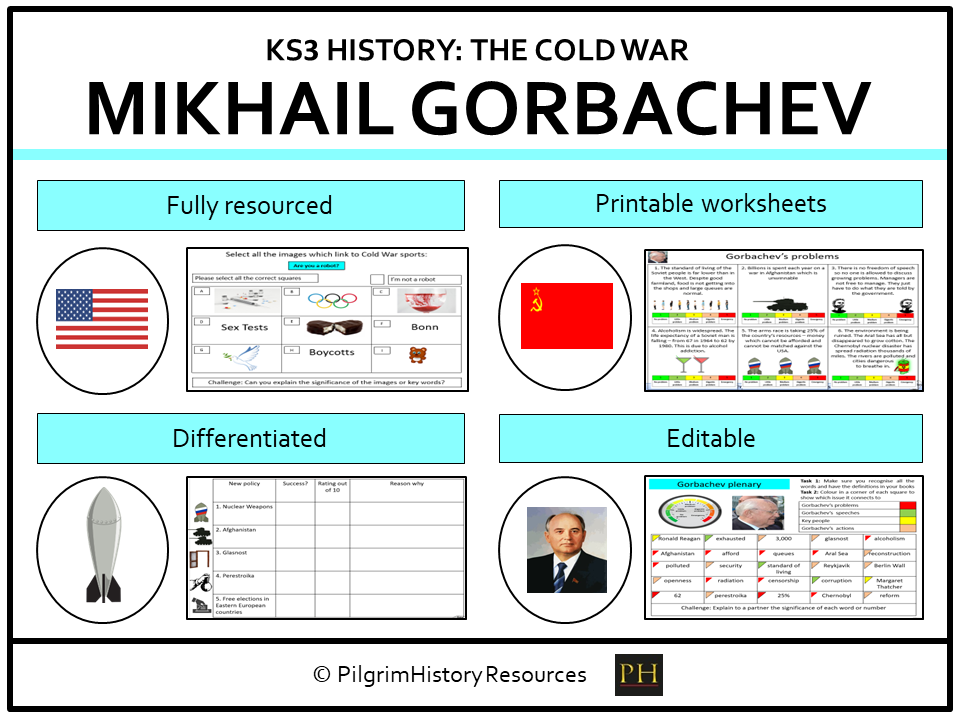 KS3 History Cold War: Mikhail Gorbachev & the End of the Cold War